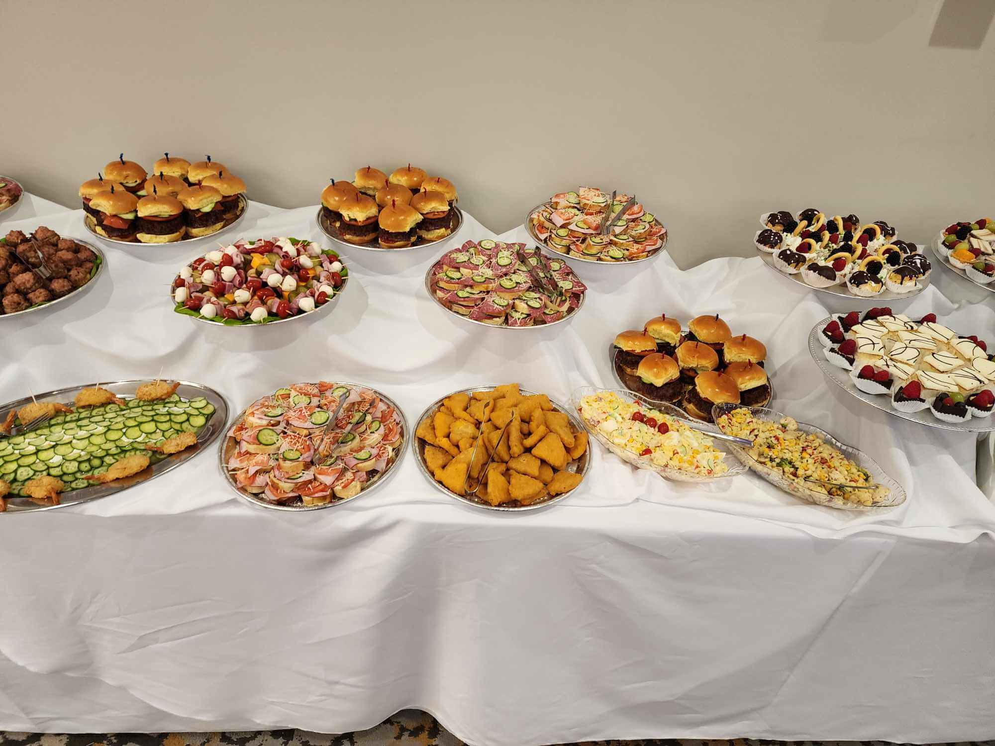 Sliders and snacks
